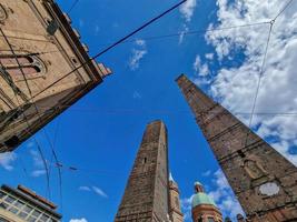 bologna italy medieval towers view photo