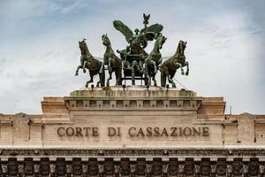 Rome corte di cassazione palace view on cloudy day photo