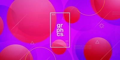 Modern abstract pink,orange and purple gradient illustration geometric background with simple circle pattern. cool and bright design.Eps10 vector