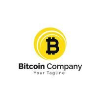 bitcoin logo illustration design template Free Vector