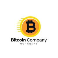 bitcoin logo illustration design template Free Vector