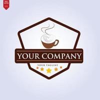 Beans And Coffee Cup Logo Template vector icon design Free Vector