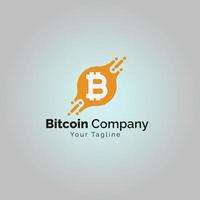 Bit coin logo set consisting of money and connection for bank, cryptocurrency Pro Vector