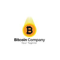 bitcoin logo illustration design template Free Vector