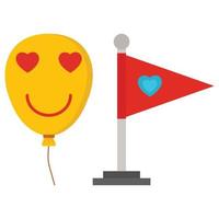 Balloons And Flag which can easily edit or modify vector