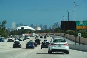 MIAMI, USA - NOVEMBER 5, 2018 - Miami Florida congested highways photo