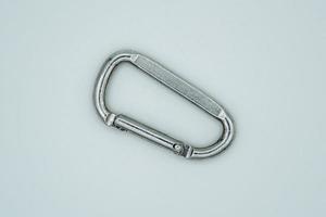 Carabiner isolated on white photo