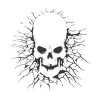 Skull vintage style. Vector illustration.