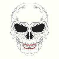 Skull vintage style. Vector illustration.