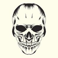 Skull vintage style. Vector illustration.