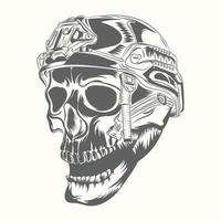 Skull vintage style. Vector illustration.