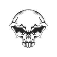 Skull vintage style. Vector illustration.