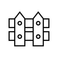 Fence icon line isolated on white background. Black flat thin icon on modern outline style. Linear symbol and editable stroke. Simple and pixel perfect stroke vector illustration