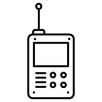 línea de icono del detector de gas aislada sobre fondo blanco. icono negro plano y delgado en el estilo de contorno moderno. símbolo lineal y trazo editable. ilustración de vector de trazo simple y perfecto de píxeles