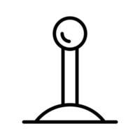 línea de icono de joystick aislada sobre fondo blanco. icono negro plano y delgado en el estilo de contorno moderno. símbolo lineal y trazo editable. ilustración de vector de trazo simple y perfecto de píxeles