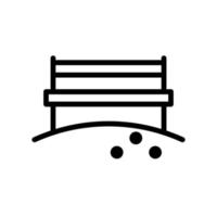 Bench icon line isolated on white background. Black flat thin icon on modern outline style. Linear symbol and editable stroke. Simple and pixel perfect stroke vector illustration