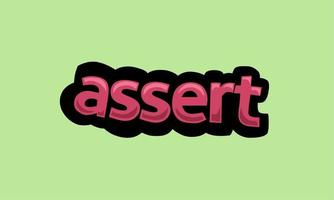 ASSERT writing vector design on a green background