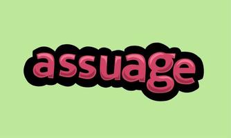 ASSUAGE writing vector design on a green background