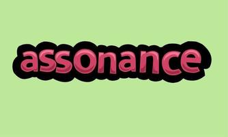 ASSONANCE writing vector design on a green background