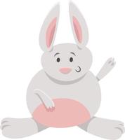 funny rabbit or bunny cartoon animal character vector