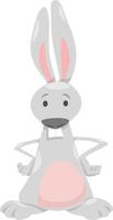 cartoon funny rabbit or bunny animal character vector