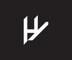 logotipo de línea de letra hy. plantilla de logotipo de vector de sonrisa hy. logotipo hy, carta de diseño moderno.