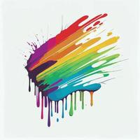 Smears, stains of colored paint on a white background, multicolored colors, rainbow - Vector