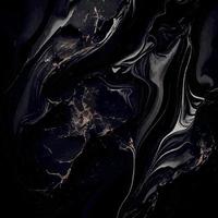 diseño de textura de mármol negro, superficie de mármol oscuro colorido, líneas doradas curvas, diseño de fondo abstracto brillante vector