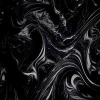 diseño de textura de mármol negro, superficie de mármol oscuro colorido, líneas doradas curvas, diseño de fondo abstracto brillante vector