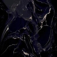 diseño de textura de mármol negro, superficie de mármol oscuro colorido, líneas doradas curvas, diseño de fondo abstracto brillante vector