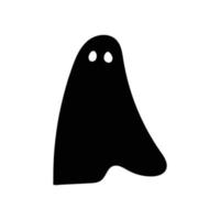 Simple Hallowen Black Ghost vector