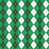 Green White Seamless Argyle Pattern vector