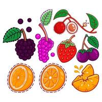 bandle fruit element suitable for social media post design elements and etc.. vector