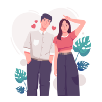 Romantic lovers are flirting with each other. Happy young couple portrait. Valentine's Day and Happy Anniversary concept. png