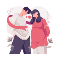 les amoureux romantiques flirtent les uns avec les autres. portrait de jeune couple heureux. concept de saint valentin et joyeux anniversaire. png