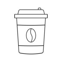 Delicious coffee paper cup icon. Drink vector illustration design EPS10