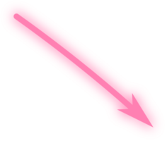 pink abstract neon arrow png