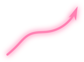 flecha de neón abstracto rosa png