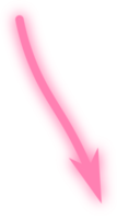 flèche néon abstraite rose png