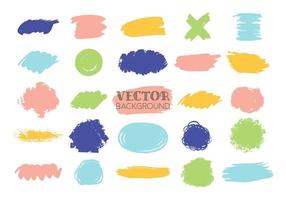 colorful brush stroke frames vector