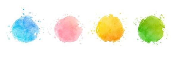 watercolor vector circles. background for title and logo