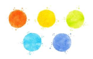 watercolor vector circles. background for title and logo