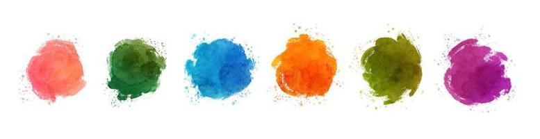 watercolor vector circles. background for title and logo