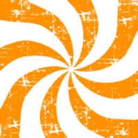 ronde retro strip oranje stijl met grunge png