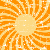quadratischer Retro-Streifen im orangefarbenen Stil png