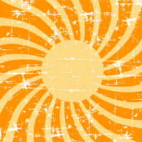 faixa retrô quadrada estilo laranja png