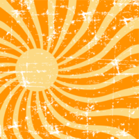 faixa retrô quadrada estilo laranja png