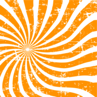 estilo de faixa retrô quadrado laranja com grunge png