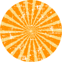 ronde retro strip oranje stijl png