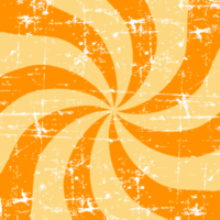 carré rétro bande style orange png